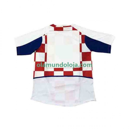 Camisola Croácia Homem Equipamento Primeiro 2002 Manga Curta